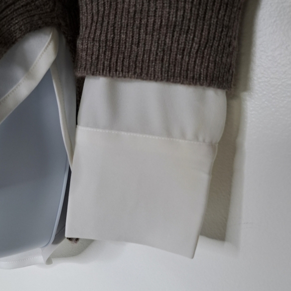 Brochu Walker The Looker Layered V-Neck Cashmere and Wool Sweater Size XS - Picture 5 of 13